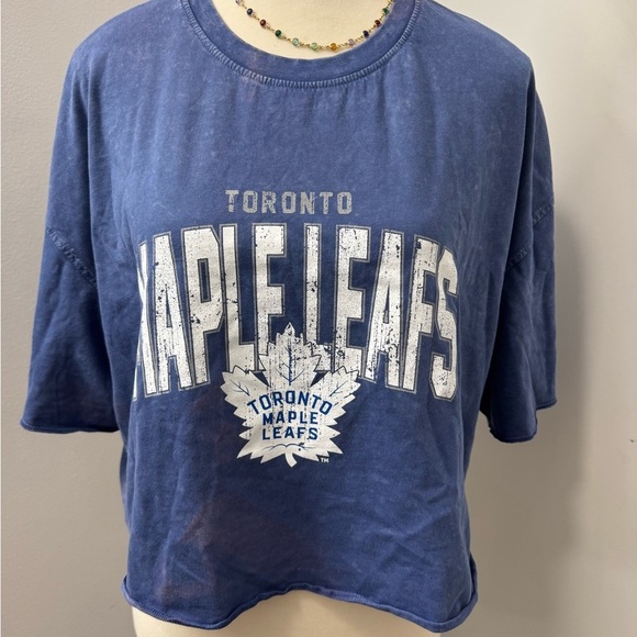 Calhoun NHL Surf & Skate Women's Oversized Drop Shoulder Acid Wash Cropped XL/L - Picture 7 of 13